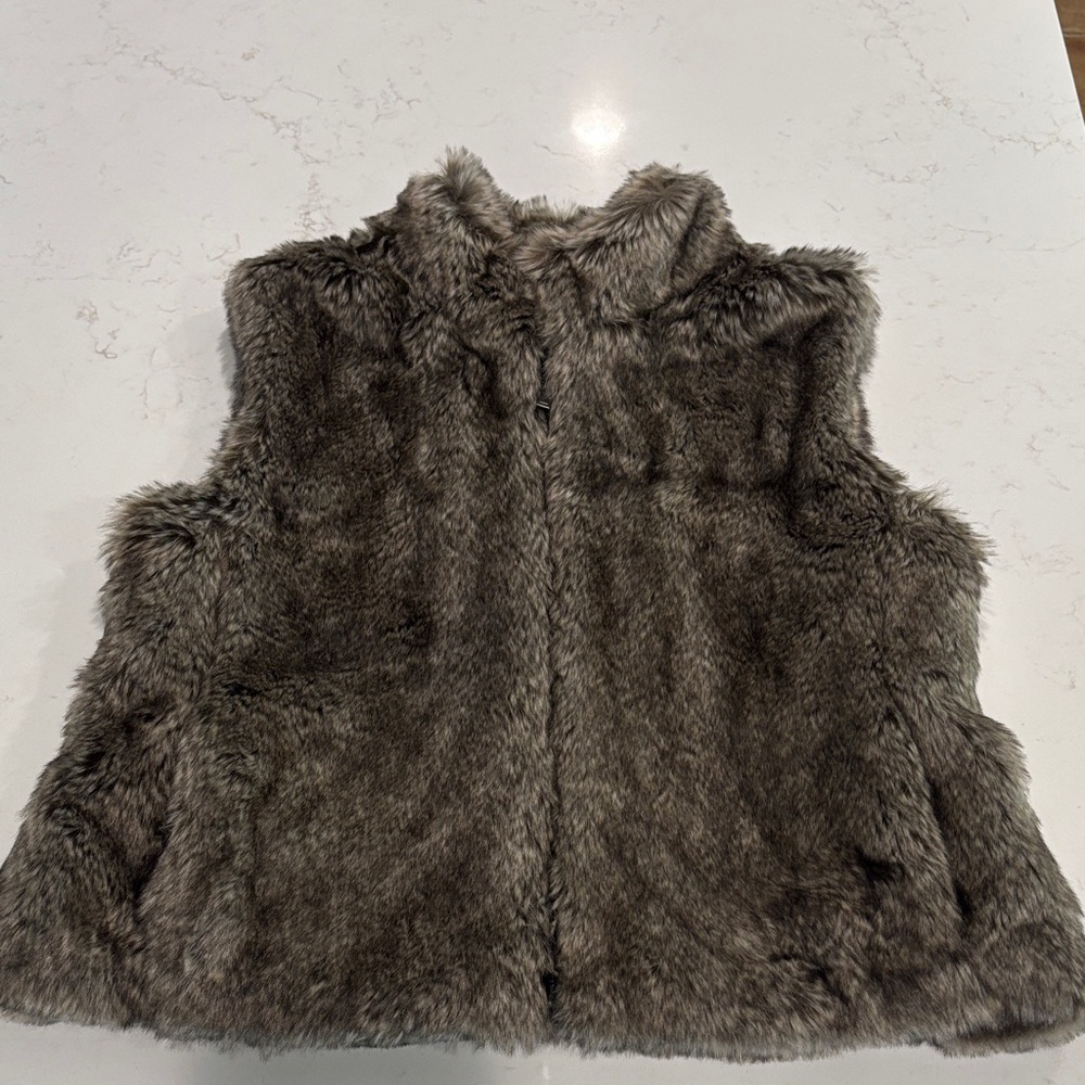 Banana Republic Faux Fur Vest - Brown